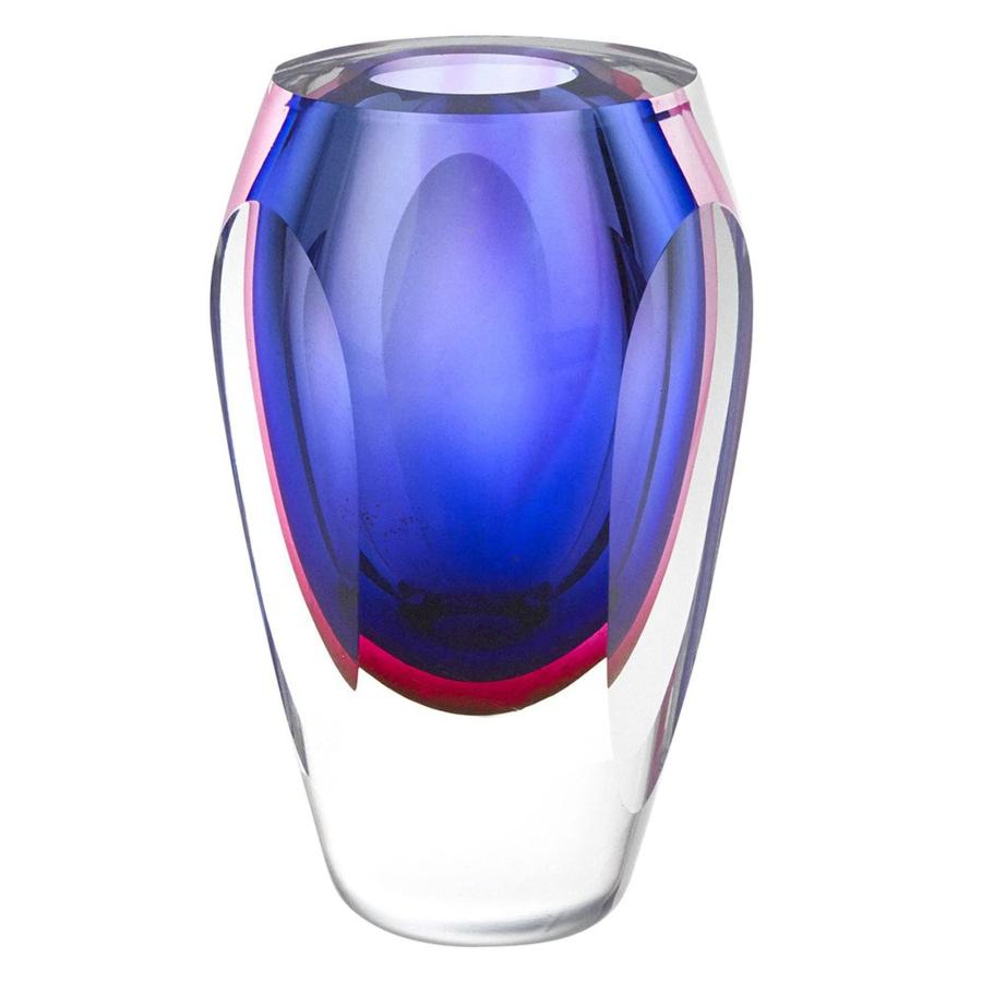 送料無料Badash J515 アストラ ムラーノスタイル アートガラス パープル花瓶 6.5インチ x 3.75インチ x 3.75インチ