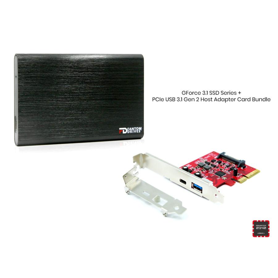 送料無料Fant0m Drives CSD480B-W-HA Micr0net Techn0l0gy External SSD 480GB USB 3.1 Gen 2 Type-C 10Gb/s with PCIe H0st Adapter - Wind0ws - GF0RCE 3.1 SSD S