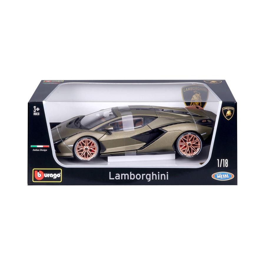 Bburago 18-11046 Lamborghini Sian FKP 37 Model Car in 1:18 Scale%カンマ% Electric Gold