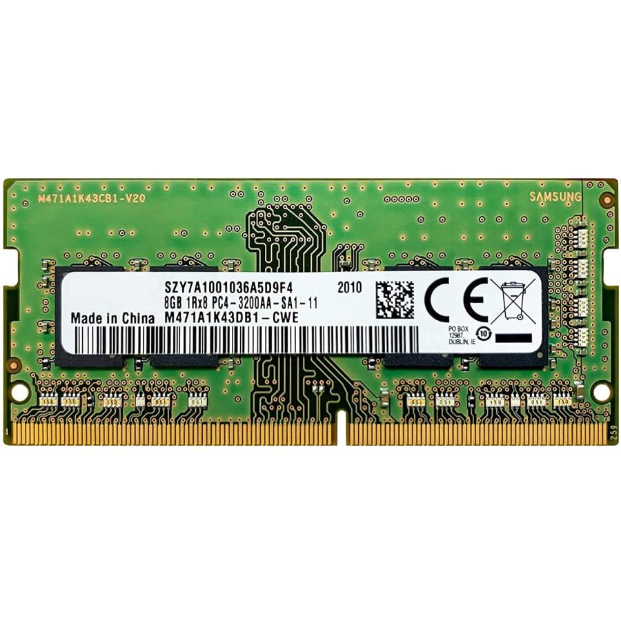 Samsung 8 GB DDR 4 3200 MHz SODIMM PC 4-25600 CL 22 1 Rx 8 1.2 V 260ピンSO-DIMMノートパソコンRAMメモリモジュールM 471 A 1 K 43 DB 1-CWE