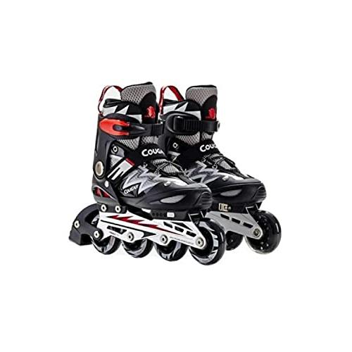 インラインスケート キッズ ジュニア MZS835L ブラック M (20.5-23cm) ローラーブレード ローラースケート