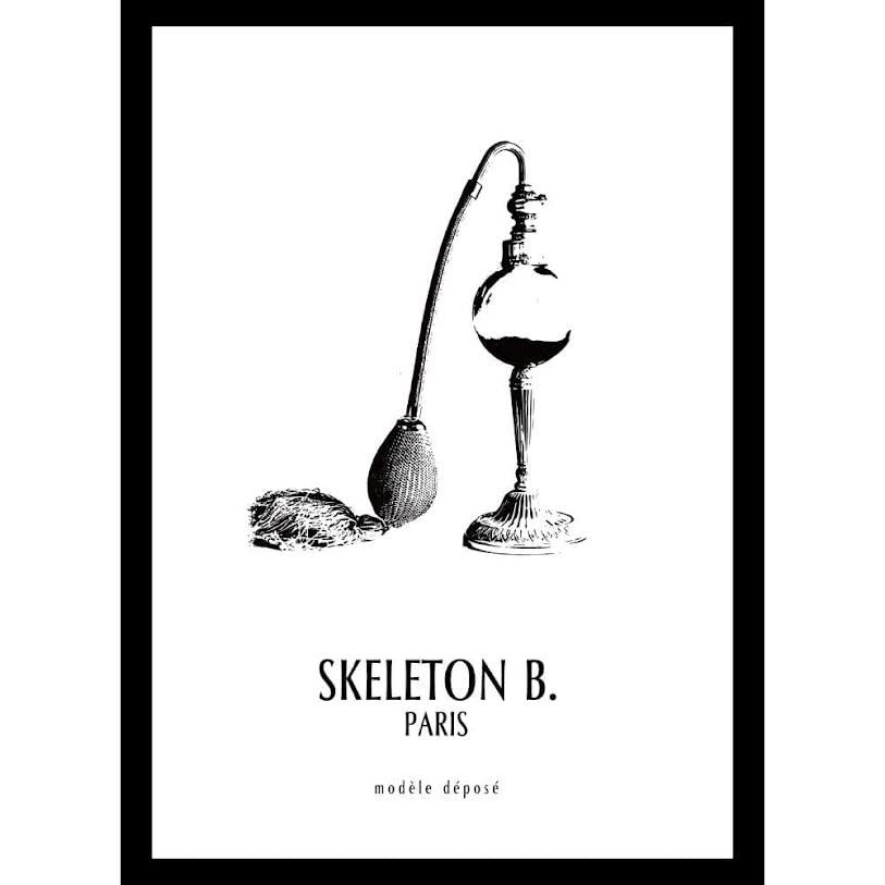 ポスター A4額入り アートポスター 香水 モノクロ モノトーン おしゃれ インテリア パフューム フレンチ アン?