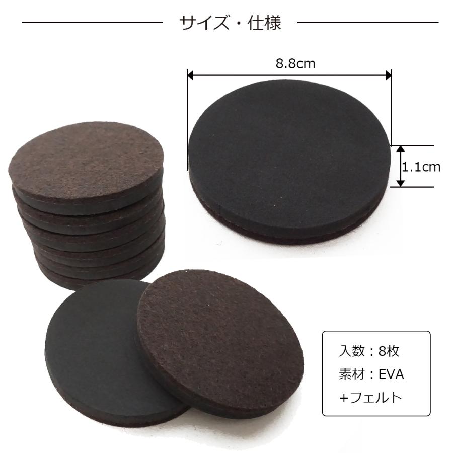 家具スライダー 家具移動パッド フローリング用 8個セット 大型家具