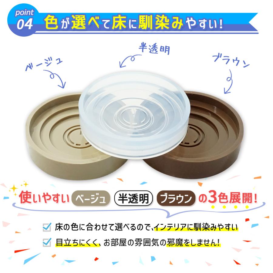 ソファー 滑り止め へこみ防止 パット 4個入り Sサイズ 畳 フローリング 保護 防震 ずれ防止 傷つき防止 床暖房対応 |  | 05