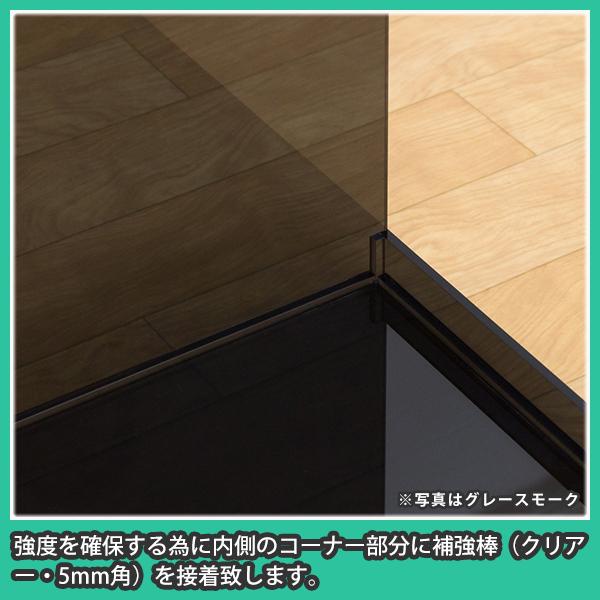 犬トイレ 飛び散り はみ出し防止 ワイドシーツ おしっこ アクリル『犬トイレ コーナータイプ（ワイドサイズ・取手穴）左角_クリアー』 