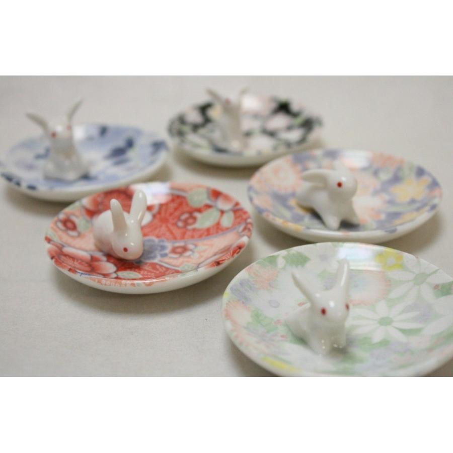 花絵巻 箸休め 5個セット スプーンレスト 箸置き うさぎ ウサギ