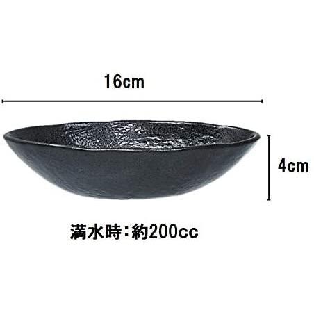 送料無料！ 黒結晶 5個セット 16cm 中鉢 楕円 日本製 ACSWEBSHOP