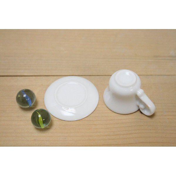 日本製 製造直売 ミニチュア陶器 NO.199 カップ＆ソーサー 白い