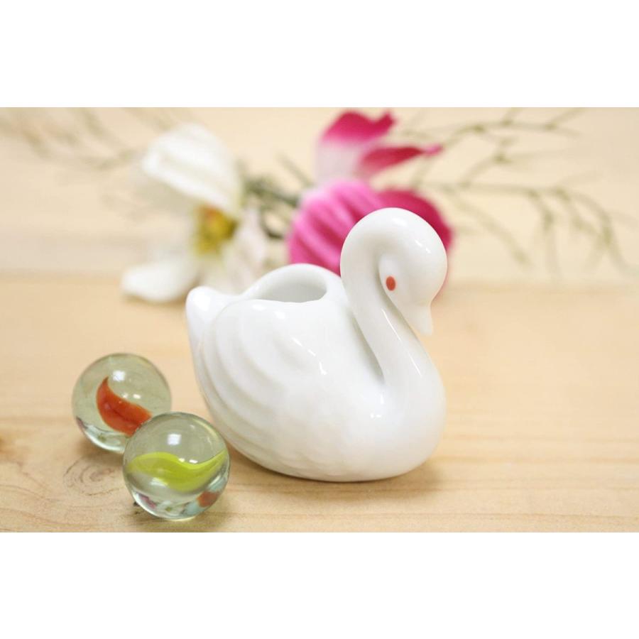 日本製 美濃焼 白鳥 楊枝 ようじ ミニチュア陶器 ミニチュア食器