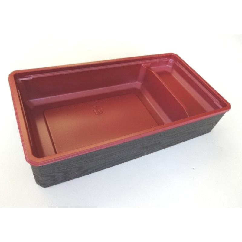 アクタ ワン折70×37 黒焼杉フチ・B底・透明蓋セット 50組 パーツ別梱包
