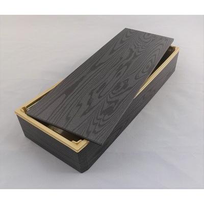 使い捨て高級弁当容器 アクタ ワン折重107×40 黒焼杉フチ・A底・共蓋