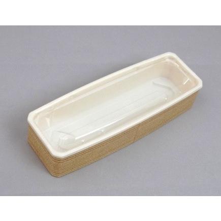 使い捨て弁当箱 小型 ワン折スリム67×24A 杉縁・底・かん合透明蓋