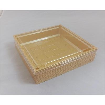 アクタ ワン折重70 フチ・金底・透明蓋セット 25組 おせち容器 高級