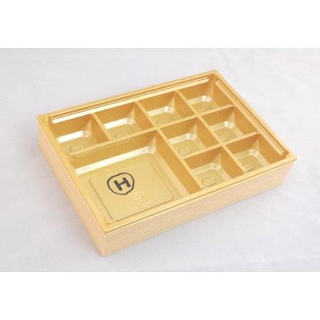 【ケース販売】 アクタ ワン折重81X55 フチ・金底・共蓋セット 400組 高級弁当 使い捨て弁当容器 会議弁当