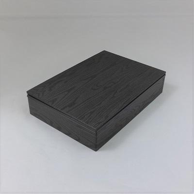 ワン折重81×55 フチ・H黒底・共蓋セット 50組 アクタ 国産 使い捨て