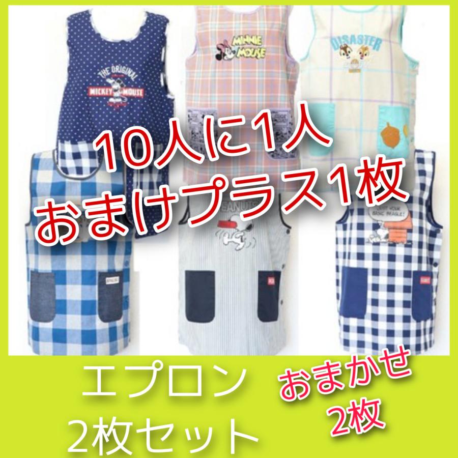 2枚セット 3枚かも エプロン 割烹着 保育士 ディズニー ミッキー ミニー ドナルド チップ デール スヌーピー 福袋 177 Act Shop 通販 Yahoo ショッピング