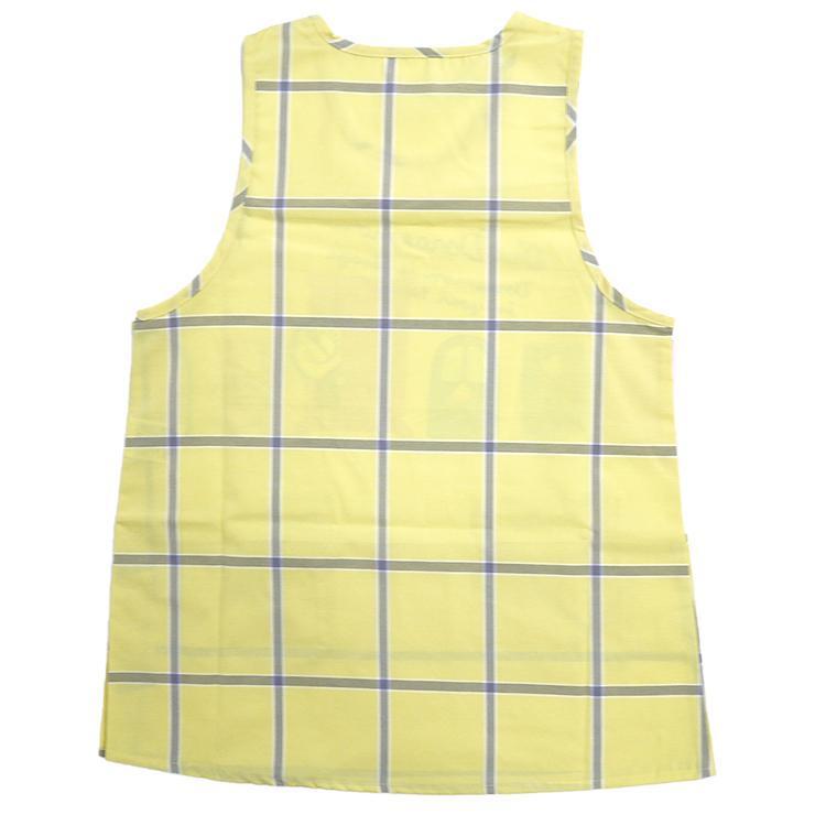 エプロン/保育士/ドラえもん/キャラクター/チェック柄 ドラえもん エプロン 保育士 ラン型 キャラクター アニメ サイドボタン