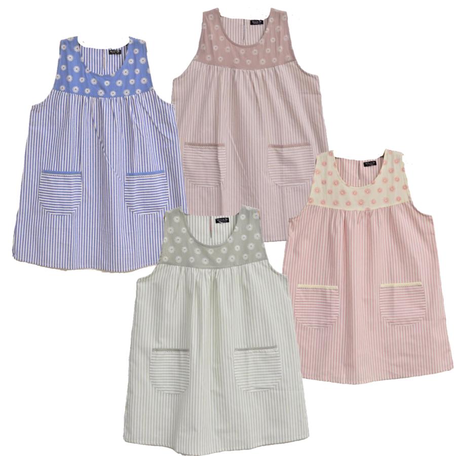 エプロン 保育士 割烹着 キッチン 母の日 フラワー刺繍 Vivre sa Vie