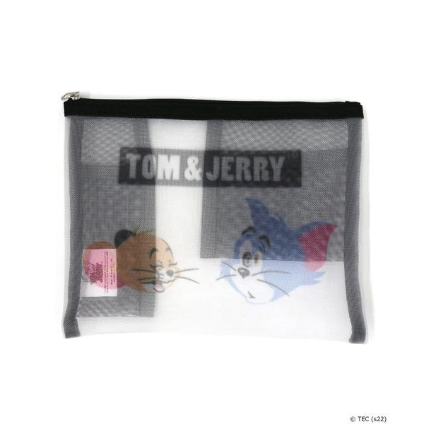 トムとジェリー メッシュポーチ トラベル 化粧ポーチ フラットポーチ