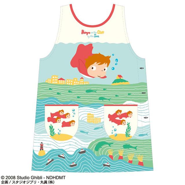 スタジオジブリ 崖の上のポニョ ジブリ エプロン 割烹着 保育士