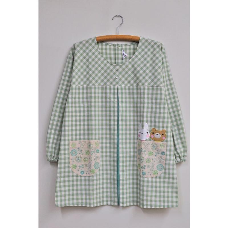 毎日母さん　エプロン　割烹着　ハンドメイド　保育士　介護士 エプロン 保育士 介護士 割烹着 カッポー スモック キッチン お