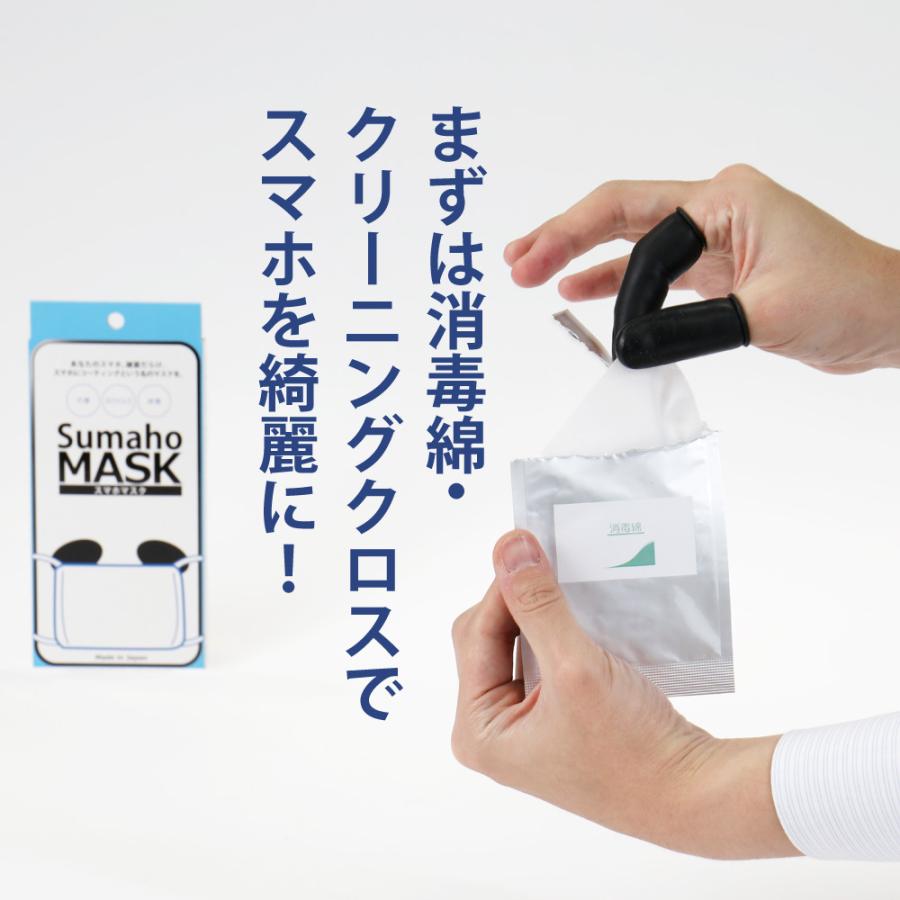 SUMAHO MASK（スマホマスク）日本製 抗菌 抗ウイルス スマートフォン 