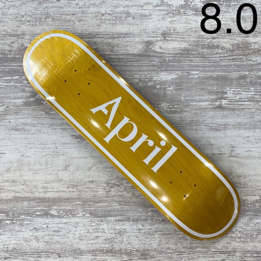 APRIL エイプリル デッキ DECK 8.0 インチ OG LOGO YELLOW ロゴ APRIL エイプリル デッキ DECK 8.0 インチ OG LOGO YELLOW ロゴ