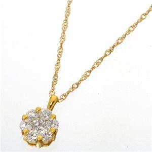 K18YG インビジブルセッティングダイヤ ネックレス(13465円)