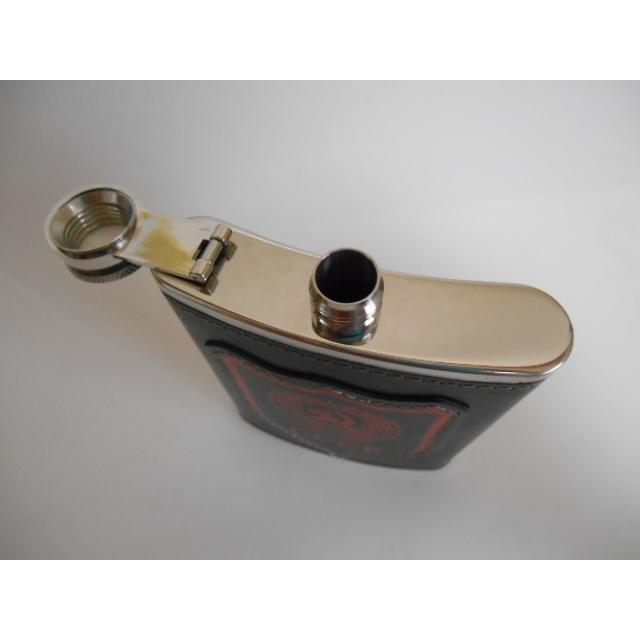 ロシア ソ連 スキットル ヒップフラスク 8oz 国章 CCCP ステンレス 黒