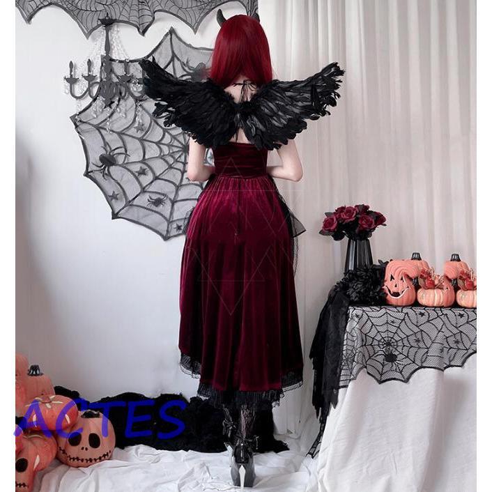 ゴシック ハロウィン 仮装 女性 暗黒風 コスプレ衣装 ドレス ゴシック ハロウィン 仮装 女性 暗黒風 コスプレ衣装 ドレス