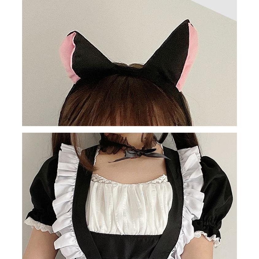 【4点セット】ハロウィン コスプレ 猫耳 メイド服 ロリータワンピース メイド 衣装 フルセット 仮装 衣装 コスチューム こすぷれ コス おすすめ 可愛い 男ウケ｜actesanzaistore｜09