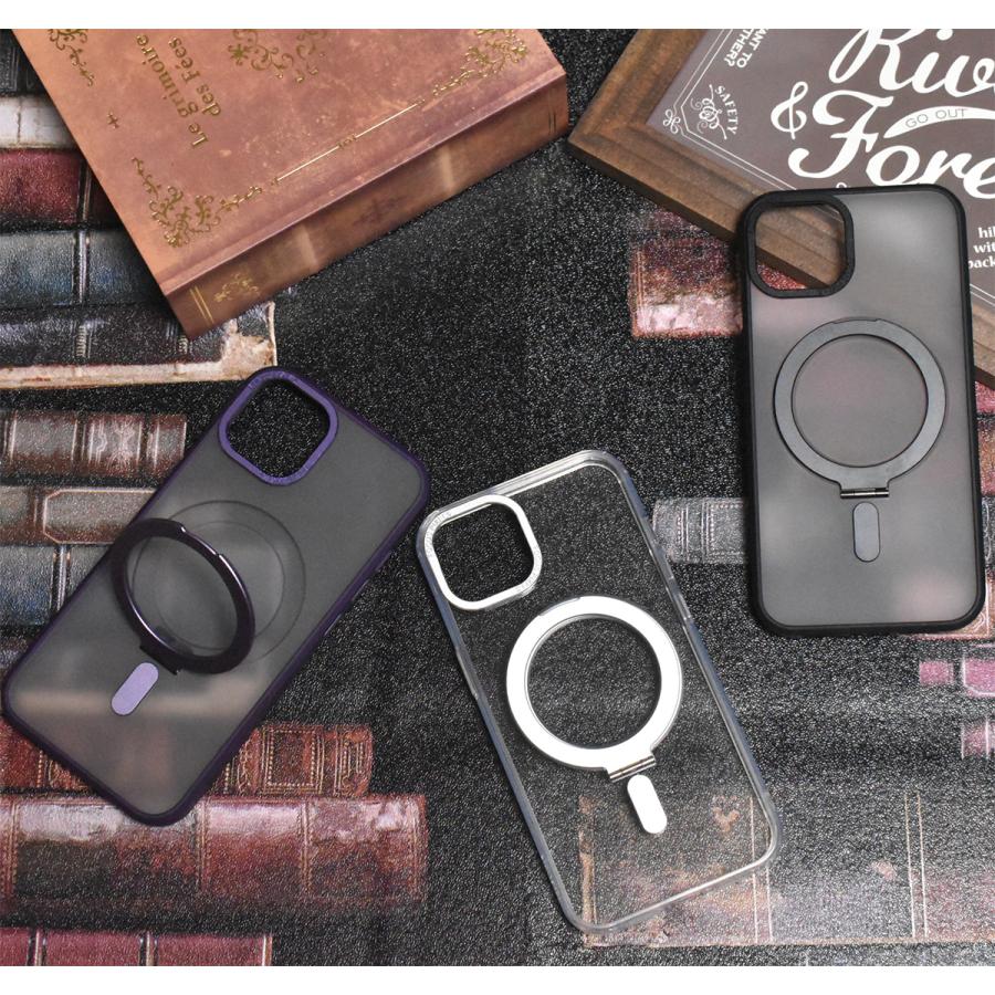 iPhoneケース リング付き magsafe対応 iPhone15 iPhone15pro 15ProMax