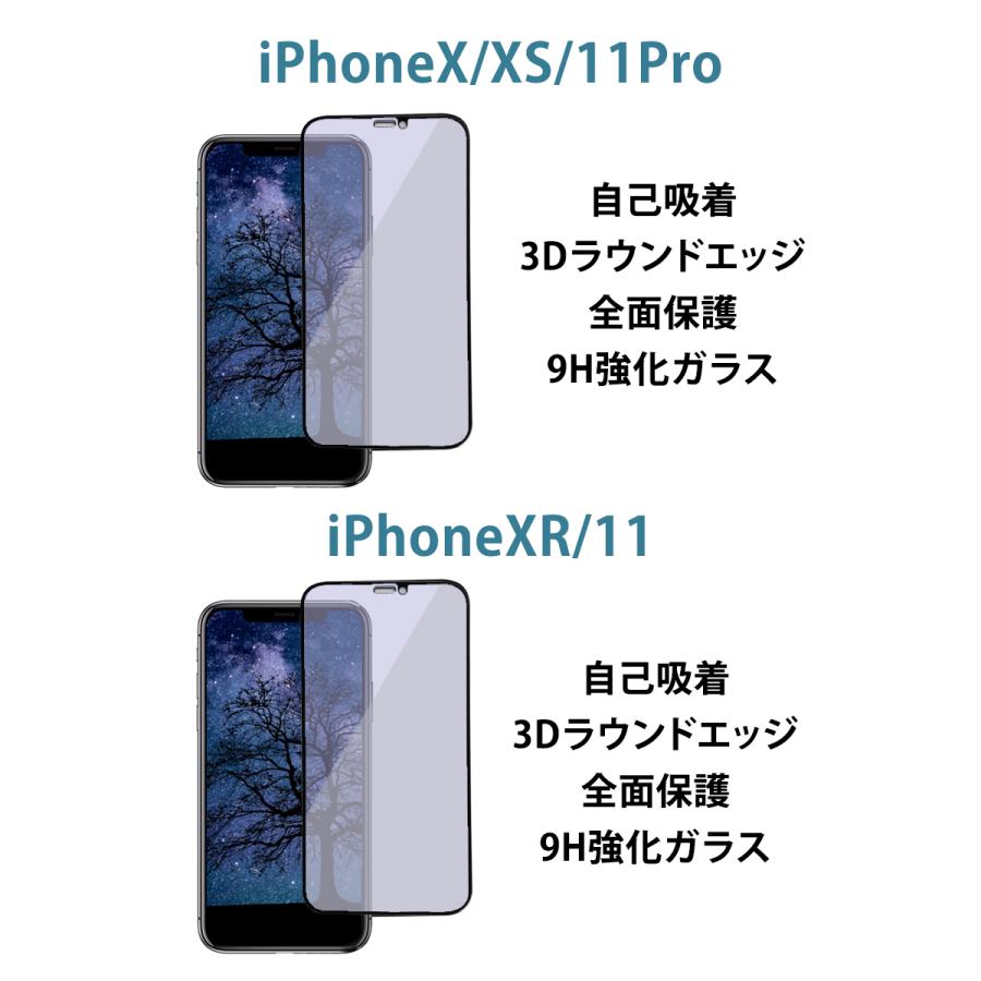 2枚セット iPhoneフィルム 覗き見防止 ＋ ブルーライトカット iPhone15 15Pro 15ProMax 15plus 14promax 14pro 14 14plus 13ProMax 13mini SE3 11 7plus XR XS｜actfstore1｜15