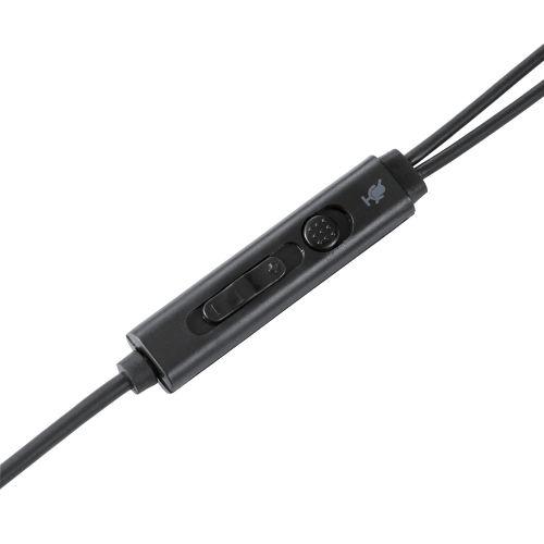 ELECOM マイクアーム付インナーイヤー型ヘッドセット [単一指向性マイク/両耳/約1.2m/10mmドライバー/Type-C端子/USB-A変換アダプター付] (HS-EP12SCBK)｜acthink-shop｜03