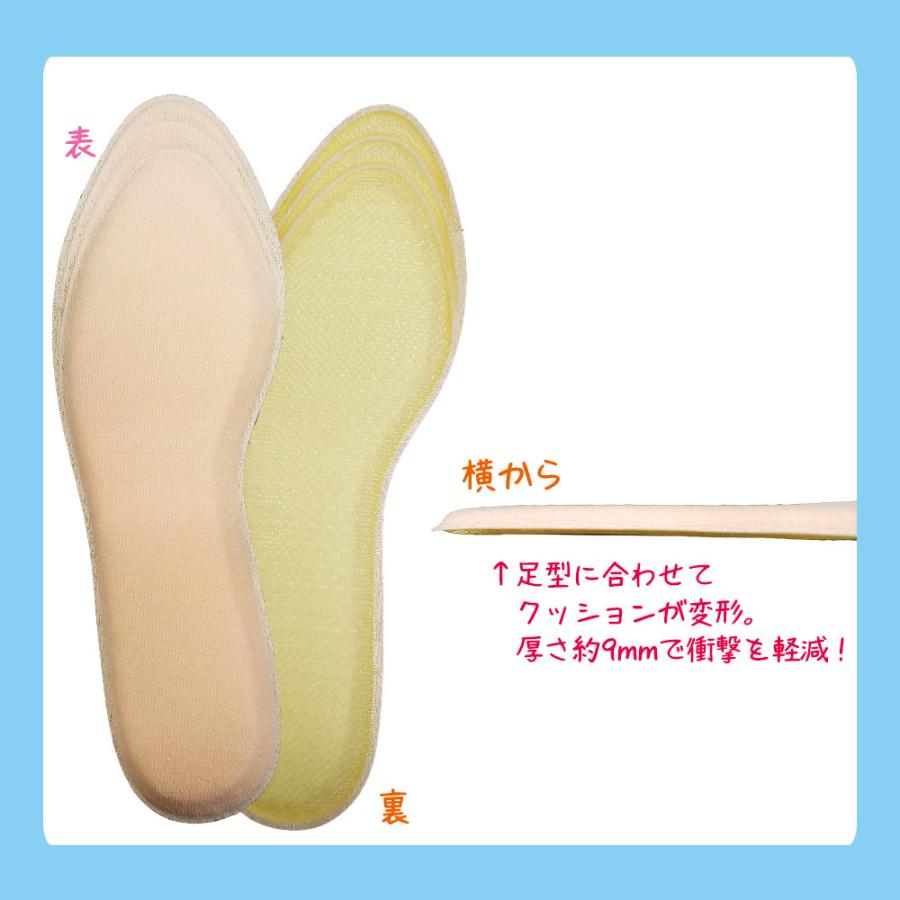 インソール 中敷き 靴 衝撃吸収 蒸れ 足ムレ 足 疲れ  対策 パンプス 191 ソフティソール ベージュ | 木原産業 | 03