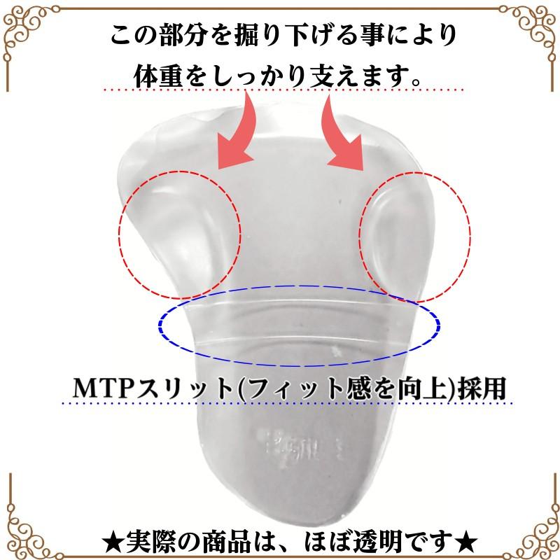 前すべり防止 つま先ハーフタイプ 薄型ジェル 2足セットでお得