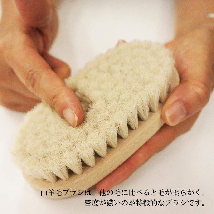 靴磨き ブラシ 高級靴ブラシ 山羊毛ブラシ 仕上げ用 鏡面磨き 革 鞄 レザー ヤギ毛ブラシ 日本製 アートブラシNo1 ギフト ラッピングの画像