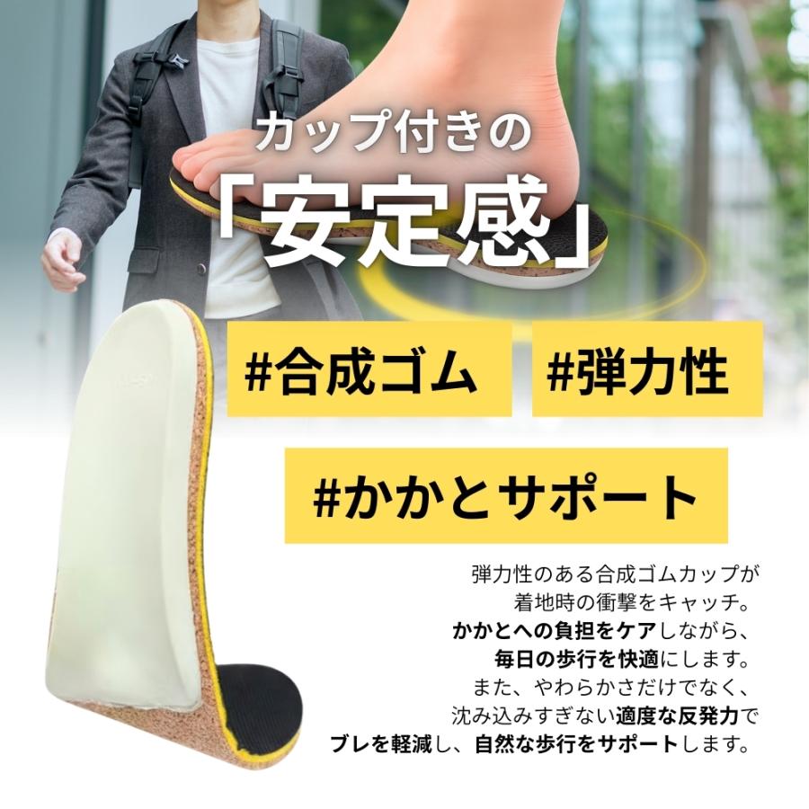 インソール 中敷き コルク コンフォートカップ 衝撃吸収 通気性 軽量 快適 弾力性 足にフィット 歩きやすい テーマパーク 長時間歩行 立ち仕事 抗菌防臭加工 |  | 08