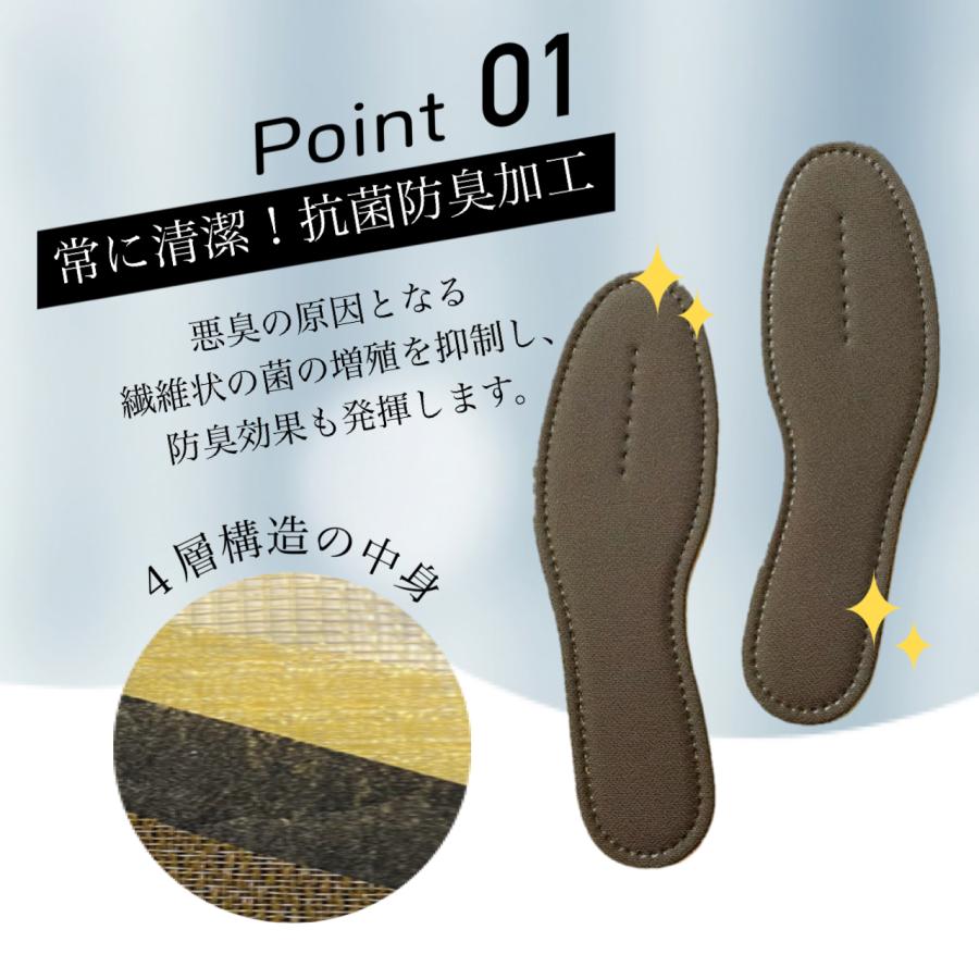 インソール 靴 中敷き 革靴 ムレ 蒸れ対策 消臭 足の臭い対策 薄い 足の匂いをとる方法 100 アクティカ インソール | 木原産業 | 05