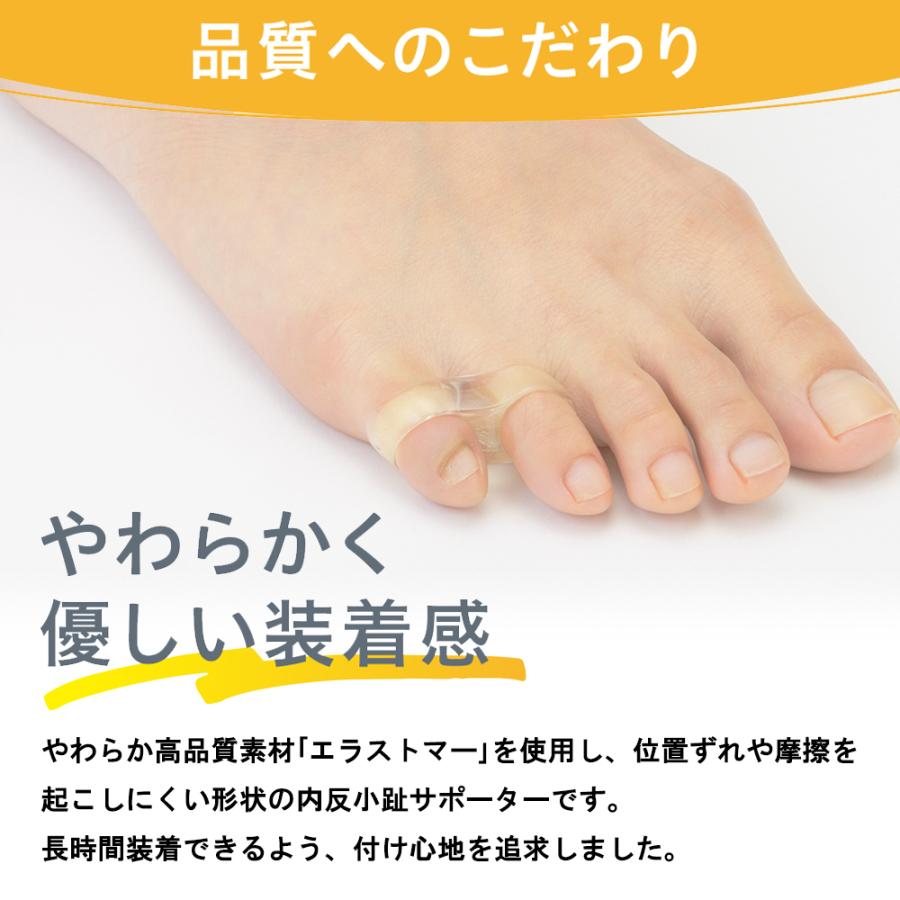 内反小趾 サポーター 日本製 小指 痛い 171内反小趾楽歩 おとくな1足セット 清潔 洗える エラストマー 日本製 両足 ポイント利用 | 木原産業 | 03