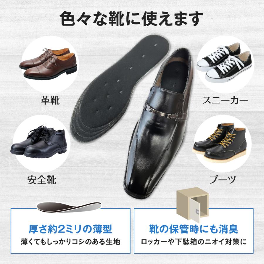 インソール 消臭 悪臭 臭い 蒸れ 足ムレ 対策 メンズ 中敷き 薄い ビジネス 革靴 サイズ別 悪臭防衛隊 フリーサイズ 大きめ ポイント利用 | 木原産業 | 12