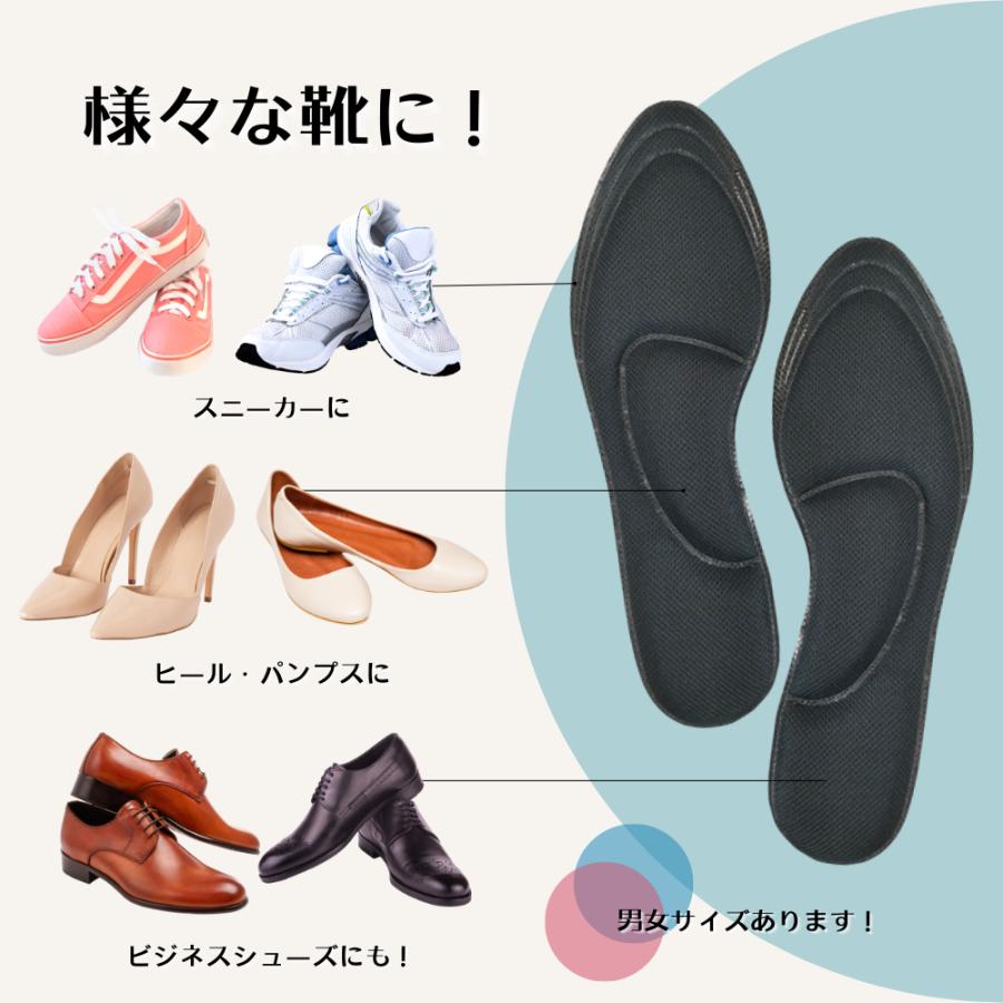 インソール 中敷き 2足 セット 衝撃吸収 土踏まず かかと アーチサポート アクティカ 低反発アーチ 楽歩 女性用 男性用 228 229　 | 木原産業 | 07