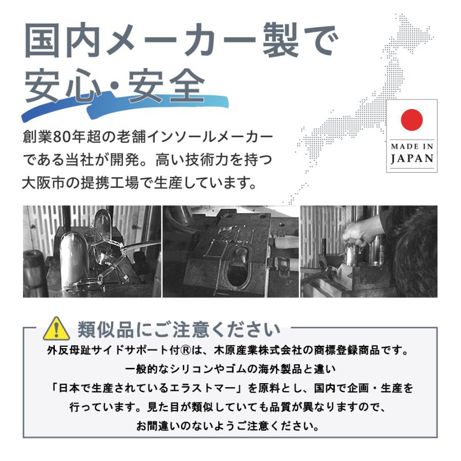 外反母趾 サポーター 日本製 親指 痛い 348 外反母趾楽歩 BIG サイドサポート タイプ 1個 片足分 ポイント利用　 | 木原産業 | 06