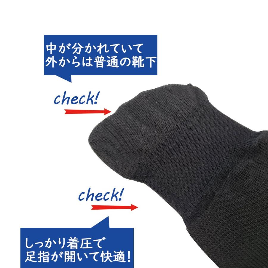 外反母趾グッズ 外反母趾 楽歩 こっそり ５本指 靴下  目立たない | 木原産業 | 02