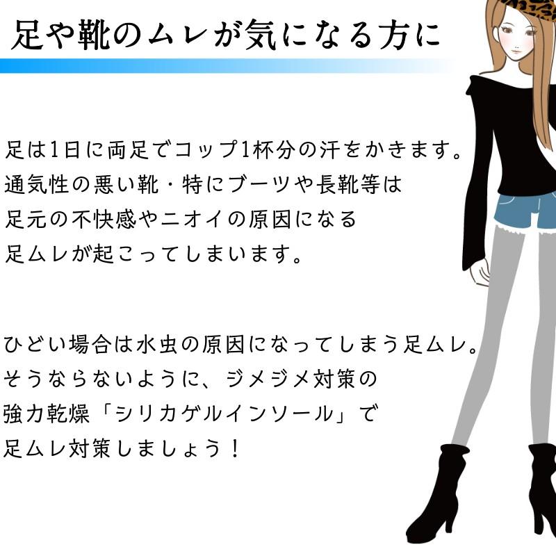 インソール 中敷き 3足 セット 蒸れ 足ムレ 対策 足の臭い対策 シリカゲル インソール 女性用 | 木原産業 | 01