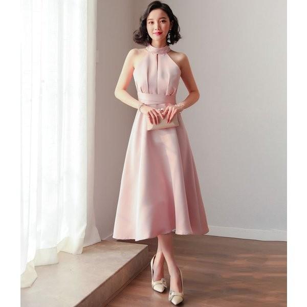 アクションのワンピース ホルターネック ワンピース ひざ丈 ワンピドレス 二次会 ディナー ピンク Ms0055ならyahoo ショッピング ランキングや口コミも豊富なネット通販 更にお得なpaypay残高も スマホアプリも充実で毎日どこからでも気になる商品