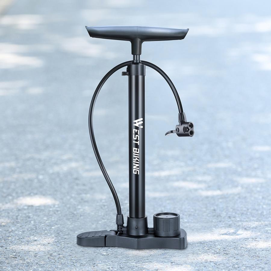 Bike Ball Pump Inflator、ゲージ付き高圧自転車フロアポンプ、ライディングサイクリング用品アクセサリー p21009752b9c2アクションストア 通販