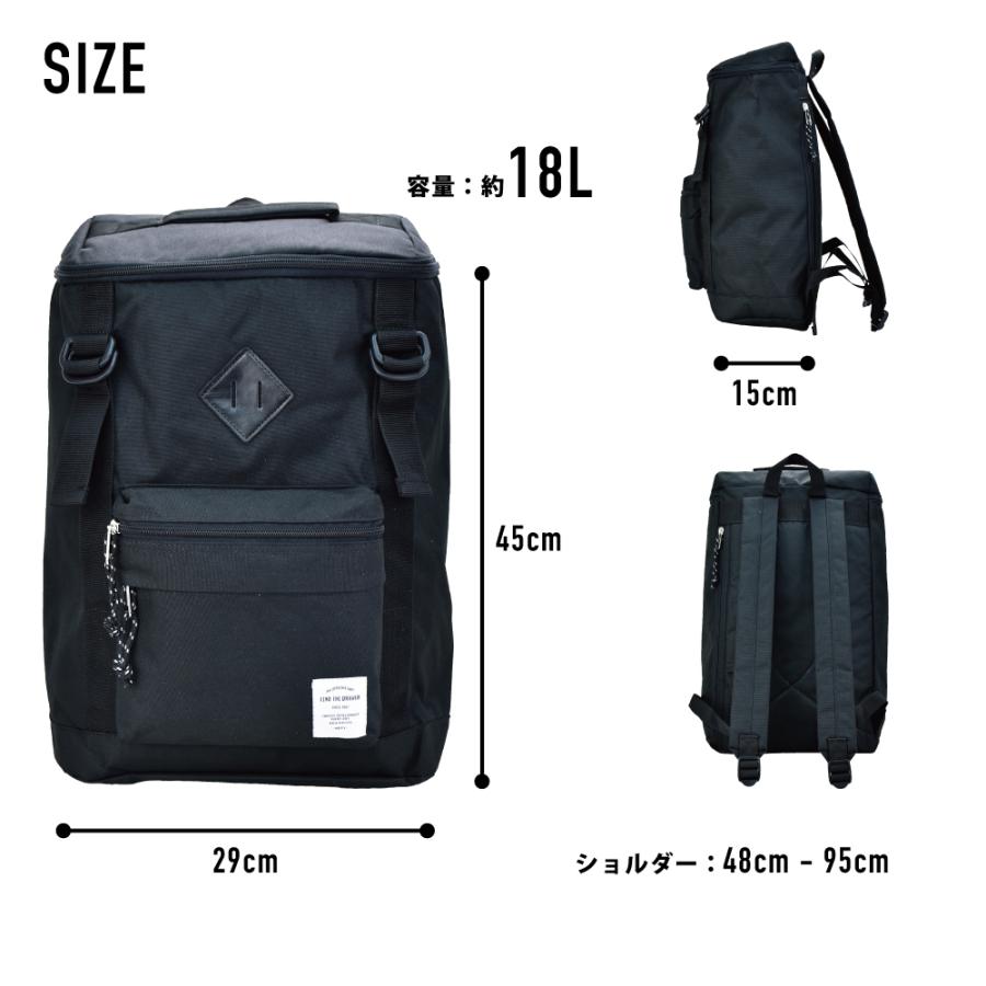 リュック ボックス型 18L 通勤 通学 旅行 大人 学生 | ブランド登録なし | 30
