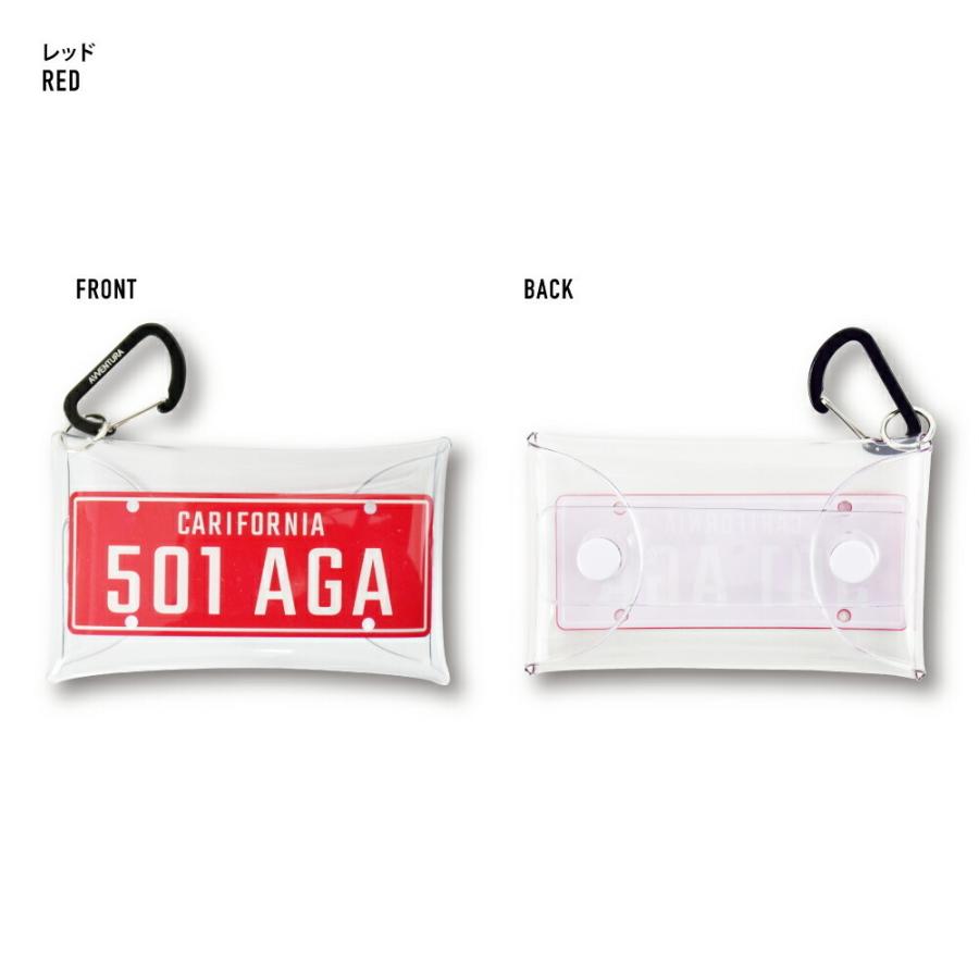 クリアマルチケース Sサイズ 小物入れ カラビナ 定期入れ 鍵