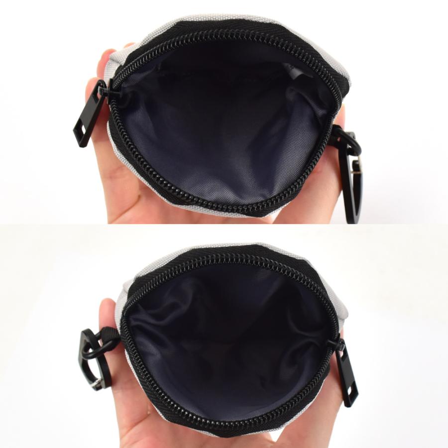 サークルポーチ コインケース ミニ財布 撥水 カラビナ 小物入れ